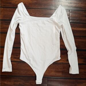 White Long Sleeve Bodysuit